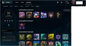 Conta de lol/ platina 5/ lvl 35 - League of Legends