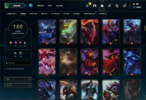 Conta Unranked com TODOS os champs e 160 Skins + 900k yasuo - League of Legends LOL