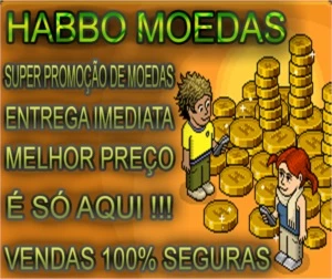 HABBO MOEDAS - BARRA = 50c ( Envio Imediato ) Habbo Br/Pt