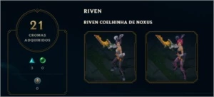 Conta Platina 3, 140 skins - League of Legends LOL