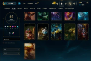 Prata 2 com 50 Champs e 42 Skins ( Mais de 30 Jogos ) - League of Legends LOL