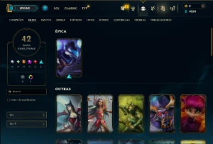 Prata 2 com 50 Champs e 42 Skins ( Mais de 30 Jogos ) - League of Legends LOL