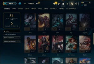 Prata 2 com 50 Champs e 42 Skins ( Mais de 30 Jogos ) - League of Legends LOL
