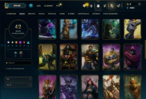 Prata 2 com 50 Champs e 42 Skins ( Mais de 30 Jogos ) - League of Legends LOL