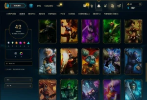 Prata 2 com 50 Champs e 42 Skins ( Mais de 30 Jogos ) - League of Legends LOL