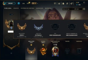 Ouro 1 com 70 Champs e 19 Skins