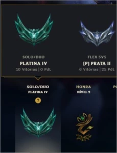 Conta com 433 skins platina 4 ex diamond - League of Legends LOL