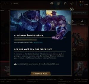 Conta Platina - Sem email confirmado - 15k+ Essência Azul - League of Legends LOL