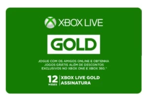 Cartão Presente Digital Xbox Live 12 Meses - Gift Cards