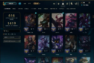 Ouro 3 com TODOS os Champs e 463 Skins ( MID / ADC / JG ) - League of Legends LOL