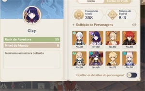 CONTA 7 PERSONAGENS 5 ESTRELAS + 5 ARMAS 5 ESTRELAS - Genshin Impact