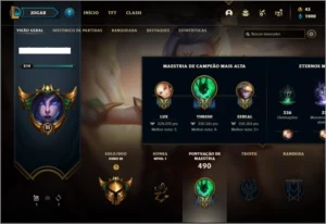 Conta ouro 3 com TODOS os champs e 137 skins +1 Prestigio - League of Legends LOL