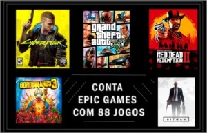 Conta Epic Games com 88 Jogos