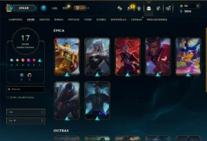 Esmeralda 2 com 50 Champs e 17 Skins - League of Legends LOL