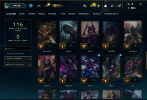 Esmeralda 2 com 50 Champs e 17 Skins - League of Legends LOL