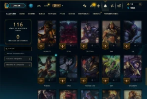 Esmeralda 2 com 50 Champs e 17 Skins - League of Legends LOL