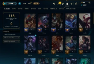 Esmeralda 2 com 50 Champs e 17 Skins - League of Legends LOL
