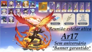 Diluc + Lança de jade Ar17 - Genshin Impact