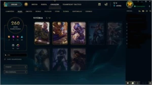 Conta Diamante IV (FLEX), Platina III (SOLOQ/TFT) e 260 skin - League of Legends LOL