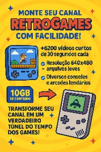 🎮 Monte seu Canal de RetroGames com Facilidade! 🎮 - Others