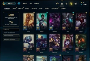 Conta ouro 4 com 68 skins e 128 champs - League of Legends LOL