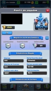 CONTA NÍVEL 10 (COM MAGO DE GELO), 51K+ OURO, ARENA 8 - Clash Royale