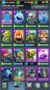 CONTA NÍVEL 10 (COM MAGO DE GELO), 51K+ OURO, ARENA 8 - Clash Royale