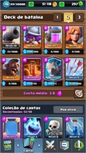 CONTA NÍVEL 10 (COM MAGO DE GELO), 51K+ OURO, ARENA 8 - Clash Royale