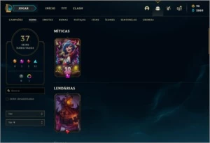 CONTA LOL PRATA 1 , 40 SKINS , 90 CHAMPIONS (ex OURO) - League of Legends