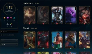 PLATINA 4 - 110 CHAMPIONS - 112 SKINS - League of Legends LOL