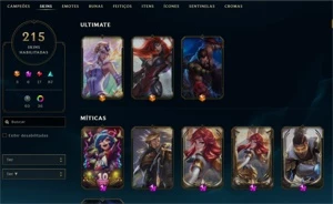 Conta league of legends 215 skins + Todos os campeões LOL