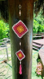 Enfeite de Parede em Crochê - Artesanato e Personalizados