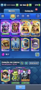 Conta de clash royale lvl 62