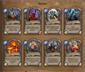 Hearthstone: Conta com 356 cards lendárias e 83000 Pó Arcano - Blizzard
