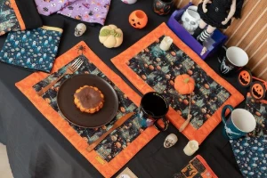 Kit com 4 Lugares Americanos Halloween - Artesanato e Personalizados