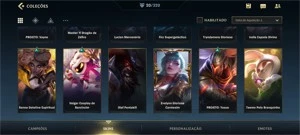 CONTA MESTRE + PASSES ATUAIS + VÁRIAS SKINS - League of Legends: Wild Rift LOL WR