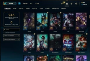 Conta prata 4 MONO SUP com TODOS os champs e 90 skins - League of Legends LOL