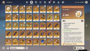 Genshin Impact - Ar53 , 7 Personagens T5 E 4 Armas T5