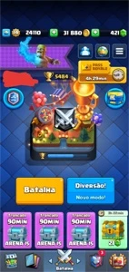 CONTA CLASH ROYALE LVL 14 VARIOS EMOTES CAMPEOES