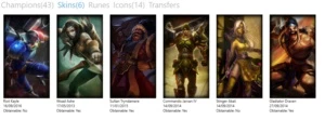 CONTA UNRANKED 45 CHAMPS - 6 SKINS - League of Legends LOL