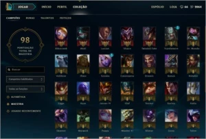 CONTA UNRANKED 45 CHAMPS - 6 SKINS - League of Legends LOL