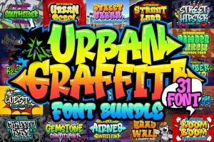 Pacote de fontes de Grafite Urbanos - Serviços Digitais