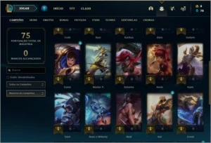 Conta bronze 3 com 26 champs e 11 skins - League of Legends LOL