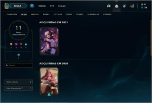 Conta bronze 3 com 26 champs e 11 skins - League of Legends LOL