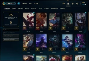 Conta bronze 3 com 26 champs e 11 skins - League of Legends LOL