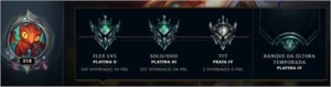 CONTA PLATINA MAIN SUPORTE 121 SKINS - League of Legends LOL