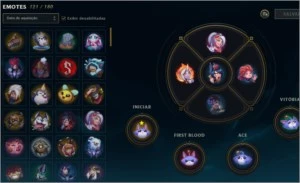 CONTA PLATINA MAIN SUPORTE 121 SKINS - League of Legends LOL