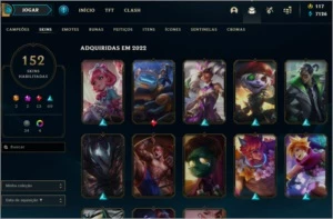 CONTA PLATINA IV COM 152 SKINS