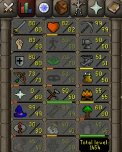 Conta Runescape Oldschool 99 Mining, Fletch, Mage RS
