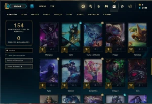 Conta Unranked com 51 Champs e 7 Skins + 1 Fragmento - League of Legends LOL